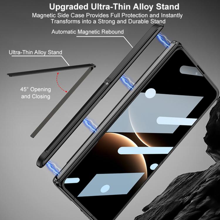 For Huawei Mate X7 GKK Magnetic Hinge Fold Holder HD Film Integrated Phone Case