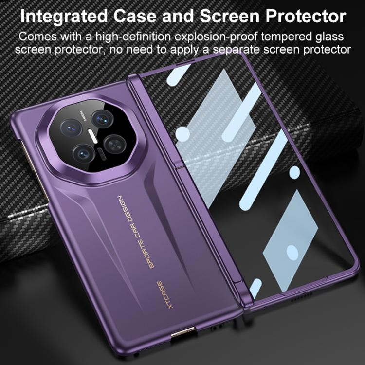 For Huawei Mate X7 GKK Magnetic Hinge Fold Holder HD Film Integrated Phone Case