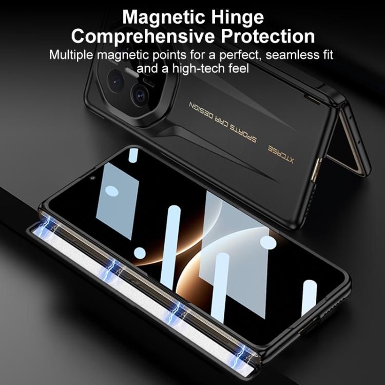 For Huawei Mate X7 GKK Magnetic Hinge Fold Holder HD Film Integrated Phone Case