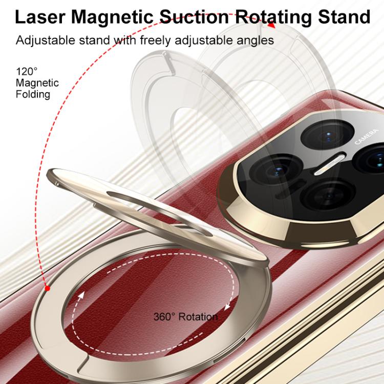 For Huawei Mate X7 GKK Fold Hinge Phantom Laser Magnetic Holder HD Film Integrated Phone Case