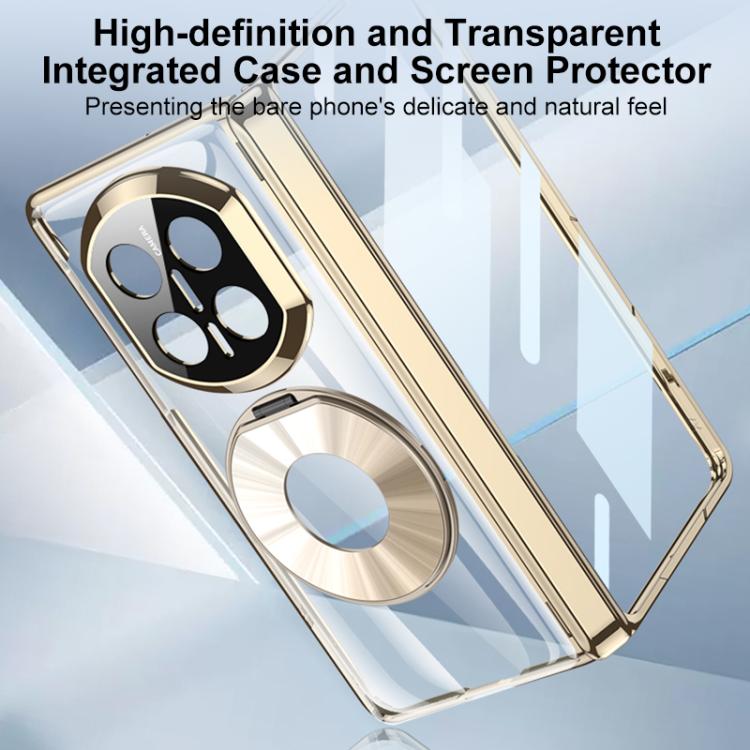 For Huawei Mate X7 GKK Fold Hinge Phantom Laser Magnetic Holder HD Film Integrated Phone Case