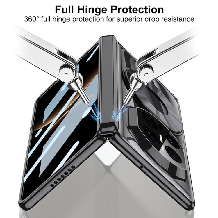 For Huawei Mate X7 GKK Fold Hinge Phantom Laser Magnetic Holder HD Film Integrated Phone Case