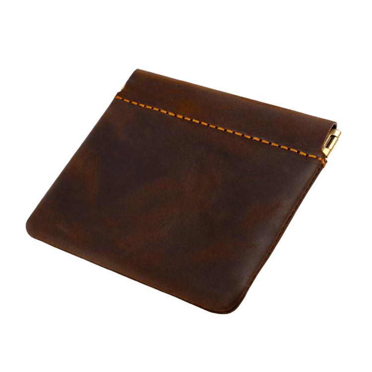 Vintage Crazy Horse Genuine Leather Coin Purse Lipstick Car Key Storage Bag