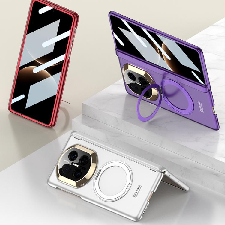 For Huawei Mate X7 GKK HD Integrated Magnetic Folding Hinge All-Inclusive Phone Case with Rotating Bracket