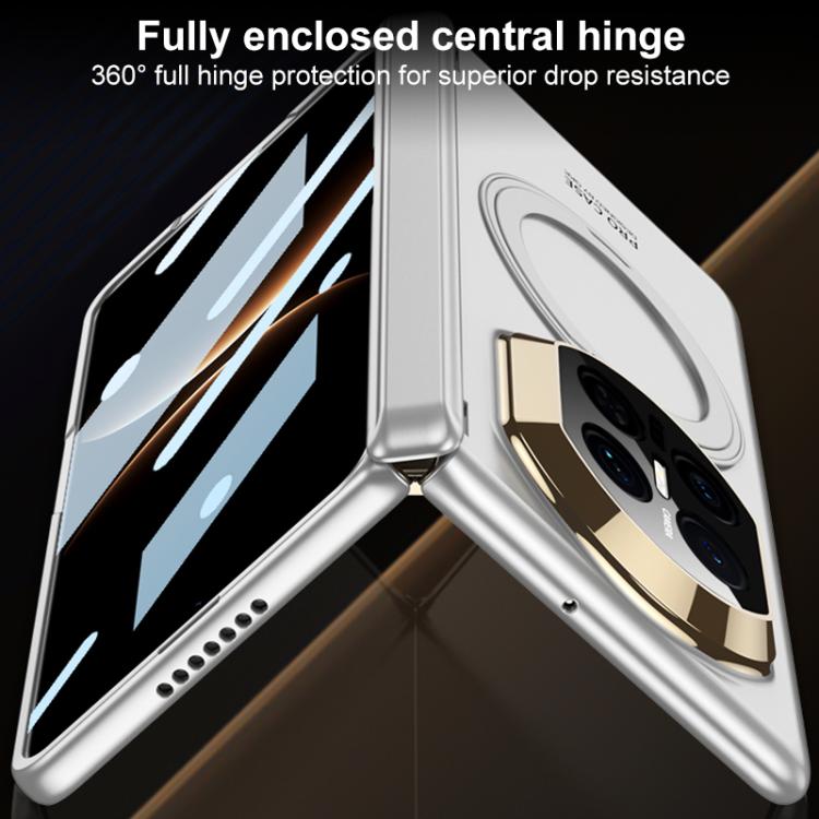 For Huawei Mate X7 GKK HD Integrated Magnetic Folding Hinge All-Inclusive Phone Case with Rotating Bracket