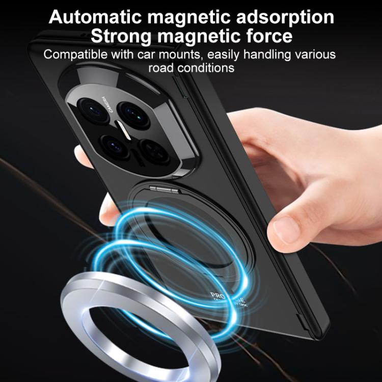 For Huawei Mate X7 GKK HD Integrated Magnetic Folding Hinge All-Inclusive Phone Case with Rotating Bracket