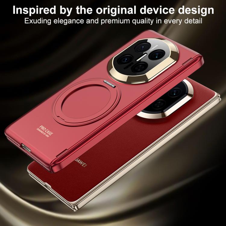 For Huawei Mate X7 GKK HD Integrated Magnetic Folding Hinge All-Inclusive Phone Case with Rotating Bracket