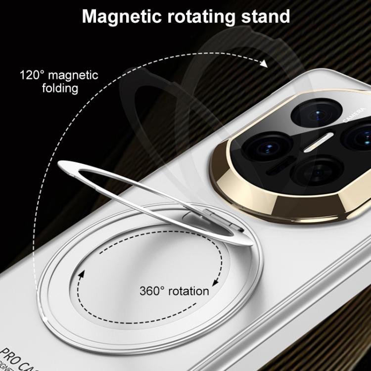For Huawei Mate X7 GKK HD Integrated Magnetic Folding Hinge All-Inclusive Phone Case with Rotating Bracket