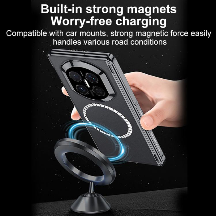 For Huawei Mate X7 GKK Magnetic Dual Hinge AG Phantom Phone Case with Holder