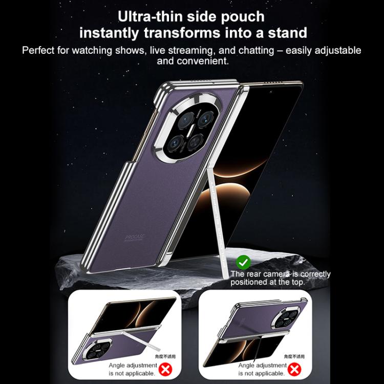 For Huawei Mate X7 GKK Magnetic Dual Hinge AG Phantom Phone Case with Holder