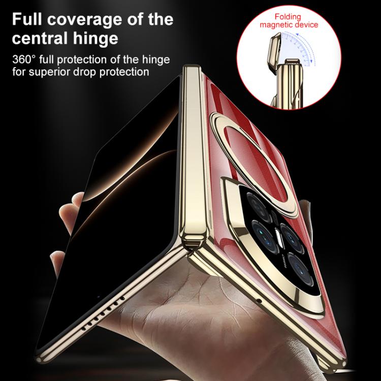 For Huawei Mate X7 GKK Magnetic Dual Hinge Phantom Phone Case with Holder