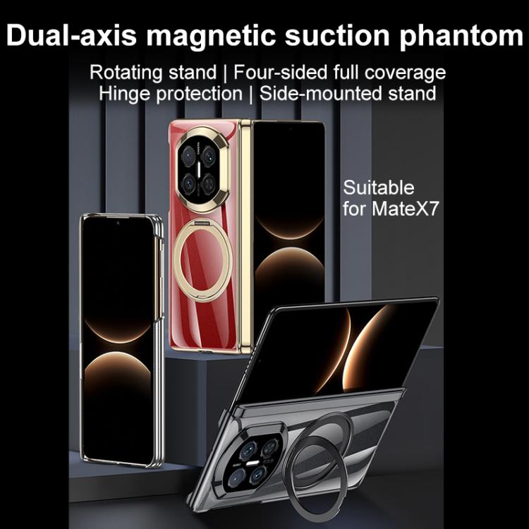 For Huawei Mate X7 GKK Magnetic Dual Hinge Phantom Phone Case with Holder