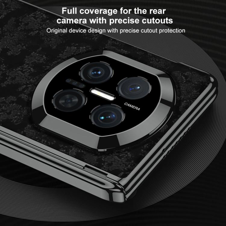 For Huawei Mate X7 GKK Magnetic Dual Hinge Phantom Vegan Leather Phone Case with Holder