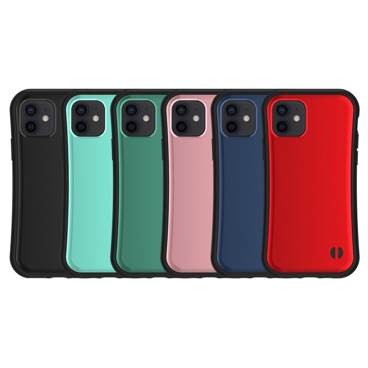 For iPhone 12 Pro Max Waistline Honeycomb Non-slip Protective Case with Lanyard Hole