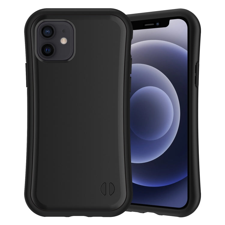 For iPhone 12 / 12 Pro Waistline Honeycomb Non-slip Protective Case with Lanyard Hole