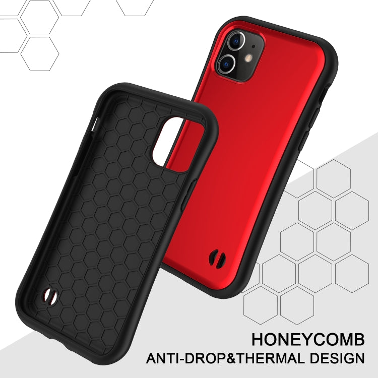 For iPhone 12 mini Waistline Honeycomb Non-slip Protective Case with Lanyard Hole