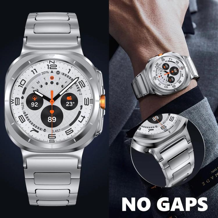 For Samsung Galaxy Ultra 47mm / Ultra 2025 I-Shaped Flat Buckle Stainless Steel Watch Band