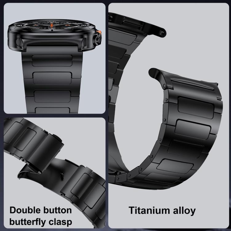 For Samsung Galaxy Ultra 47mm / Ultra 2025 I-Shaped Flat Buckle Titanium Alloy Watch Band