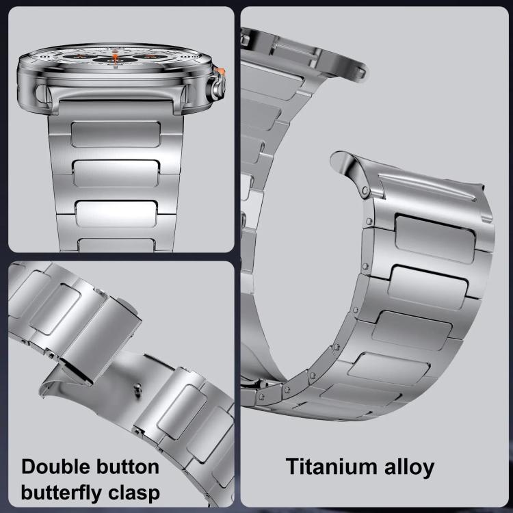 For Samsung Galaxy Ultra 47mm / Ultra 2025 I-Shaped Flat Buckle Titanium Alloy Watch Band