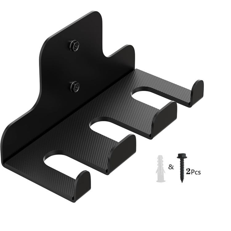 Heavy Duty Barbell Wall Mounted Stand Fitness Equipment Storage Rack for Garage Gym - Black