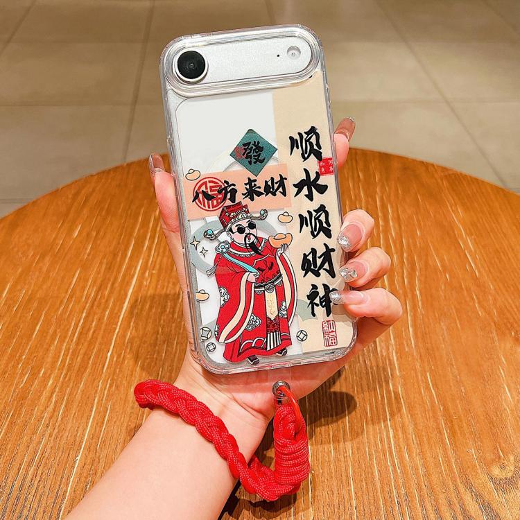 For iPhone Air Horse Year Acrylic Magnetic Full Coverage Phone Case with Lanyard