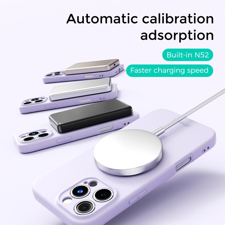 For iPhone 16 ABEEL Skin-friendly Feel Magnetic Liquid Silicone Phone Case with Holder