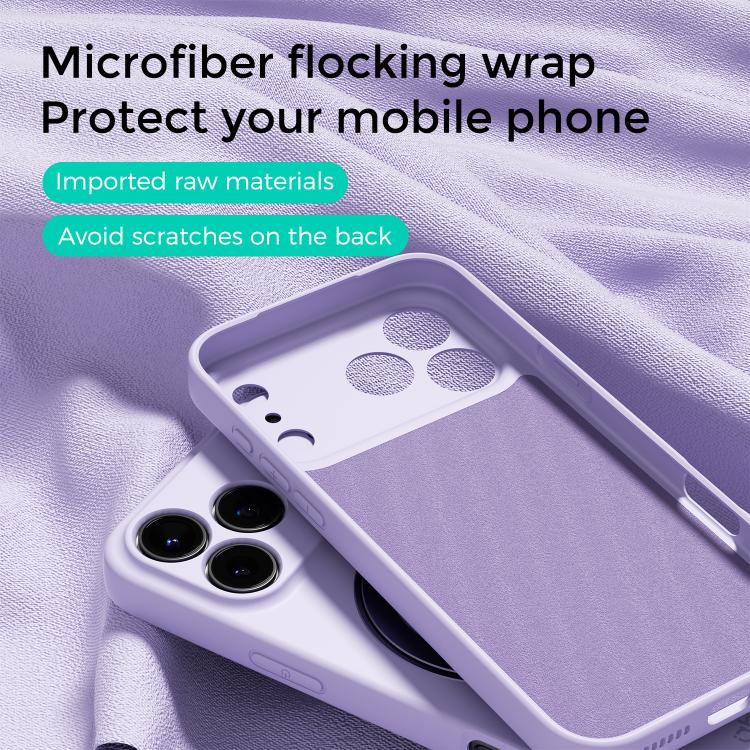 For iPhone 17 ABEEL Skin-friendly Feel Magnetic Liquid Silicone Phone Case with Holder