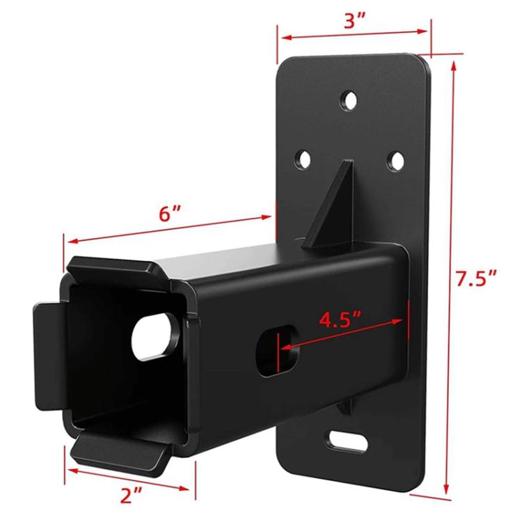 Heavy Duty Wall Mounted Bicycle Bracket T-shaped Metal Storage Rack Connecting Device - Black