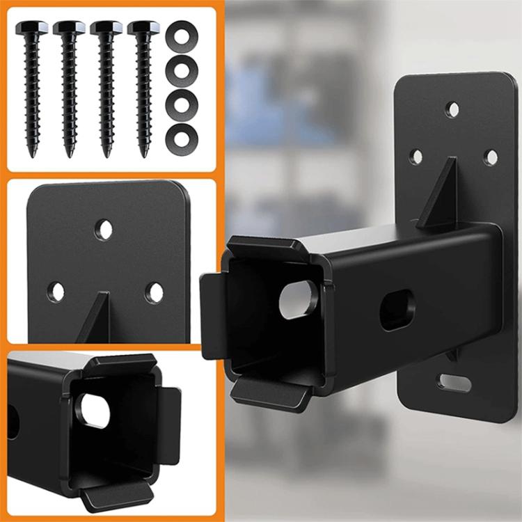 Heavy Duty Wall Mounted Bicycle Bracket T-shaped Metal Storage Rack Connecting Device - Black