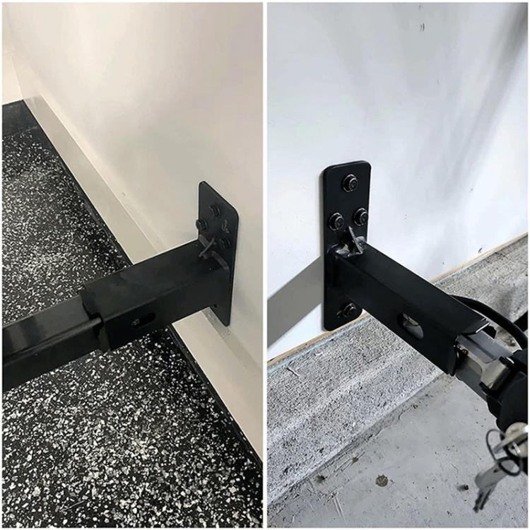 Heavy Duty Wall Mounted Bicycle Bracket T-shaped Metal Storage Rack Connecting Device - Black