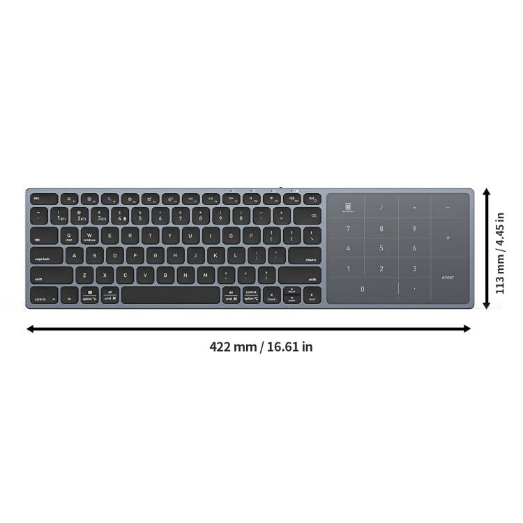 DUX DUCIS LK Pro Series Universal Dual-Mode Aluminum Alloy Wireless Keyboard With Touch Digital Panel