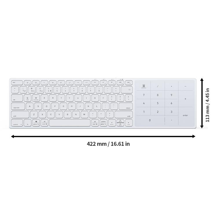 DUX DUCIS LK Pro Series Universal Dual-Mode Aluminum Alloy Wireless Keyboard With Touch Digital Panel
