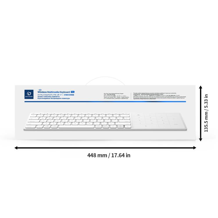 DUX DUCIS LK Pro Series Universal Dual-Mode Aluminum Alloy Wireless Keyboard With Touch Digital Panel