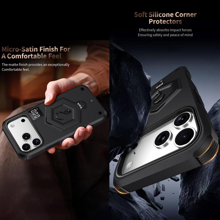 For iPhone Air Hexagon Armor Magnetic Holder Weighing Scale Phone Case