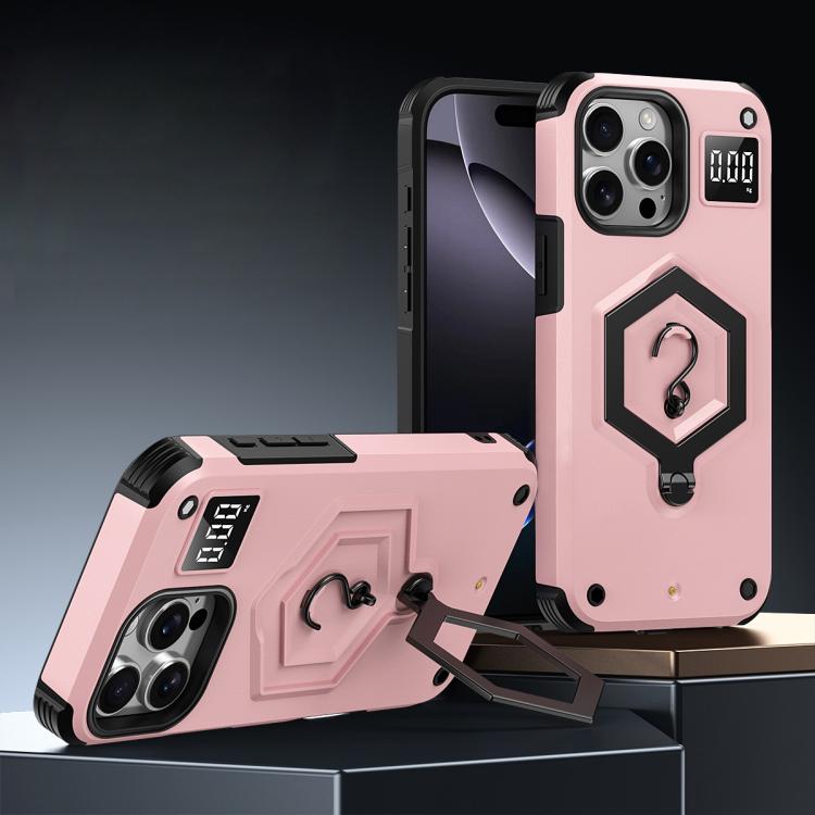 For iPhone 13 Pro Max Hexagon Armor Magnetic Holder Weighing Scale Phone Case