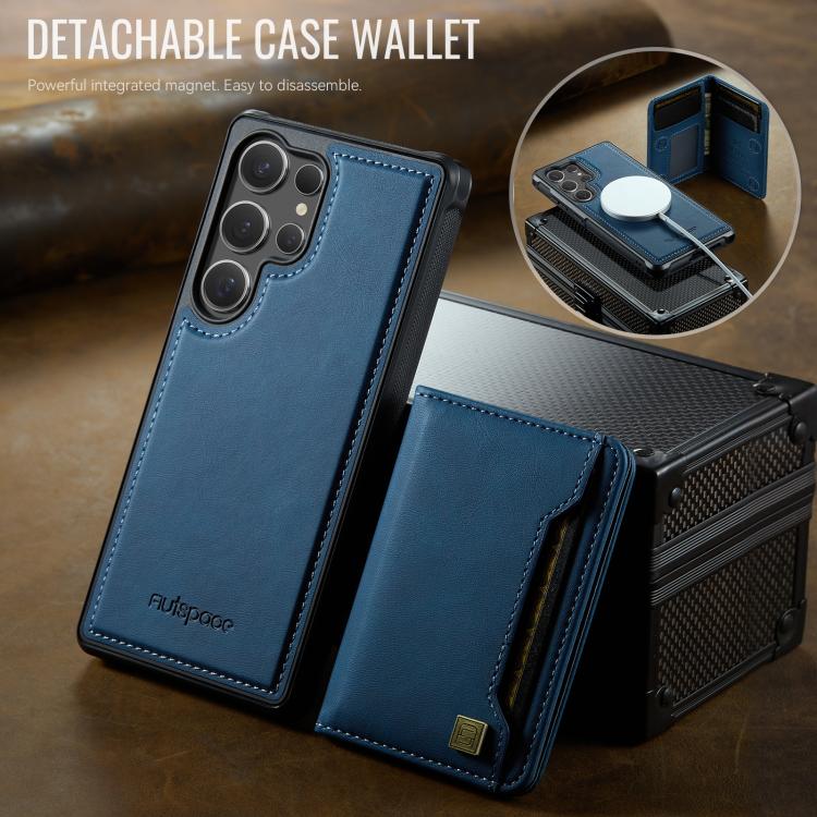 For Samsung Galaxy S26 Ultra 5G AutSpace A13 MagSafe Magnetic RFID Flip Card Bag Phone Case