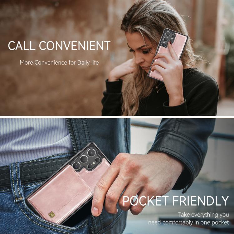 For Samsung Galaxy S26 Ultra 5G AutSpace A13 MagSafe Magnetic RFID Flip Card Bag Phone Case