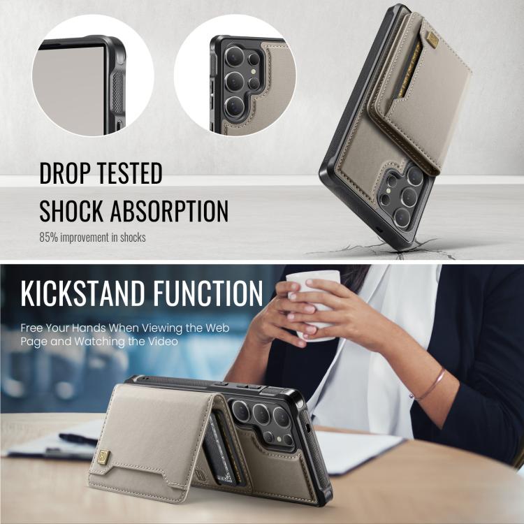 For Samsung Galaxy S26 Ultra 5G AutSpace A13 MagSafe Magnetic RFID Flip Card Bag Phone Case