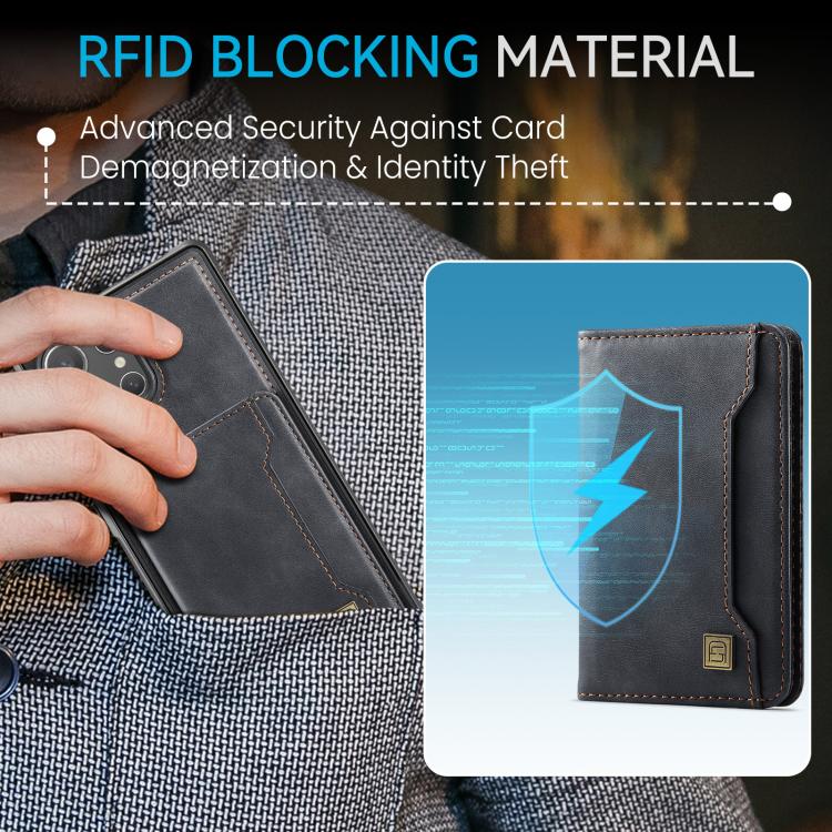 For Samsung Galaxy S25 Ultra 5G AutSpace A13 MagSafe Magnetic RFID Flip Card Bag Phone Case
