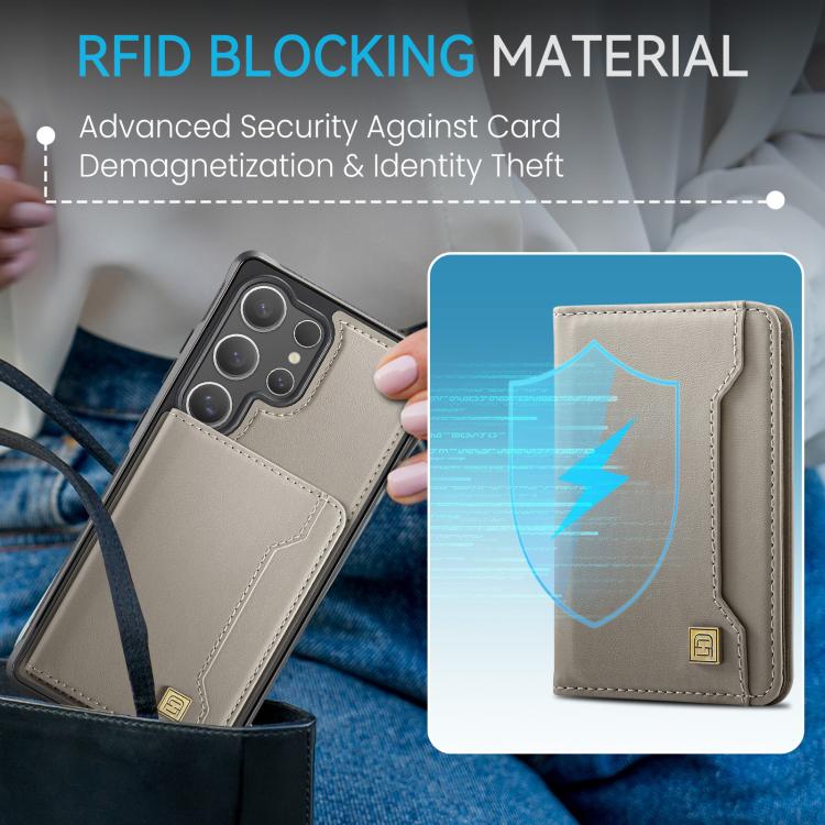 For Samsung Galaxy S25 Ultra 5G AutSpace A13 MagSafe Magnetic RFID Flip Card Bag Phone Case