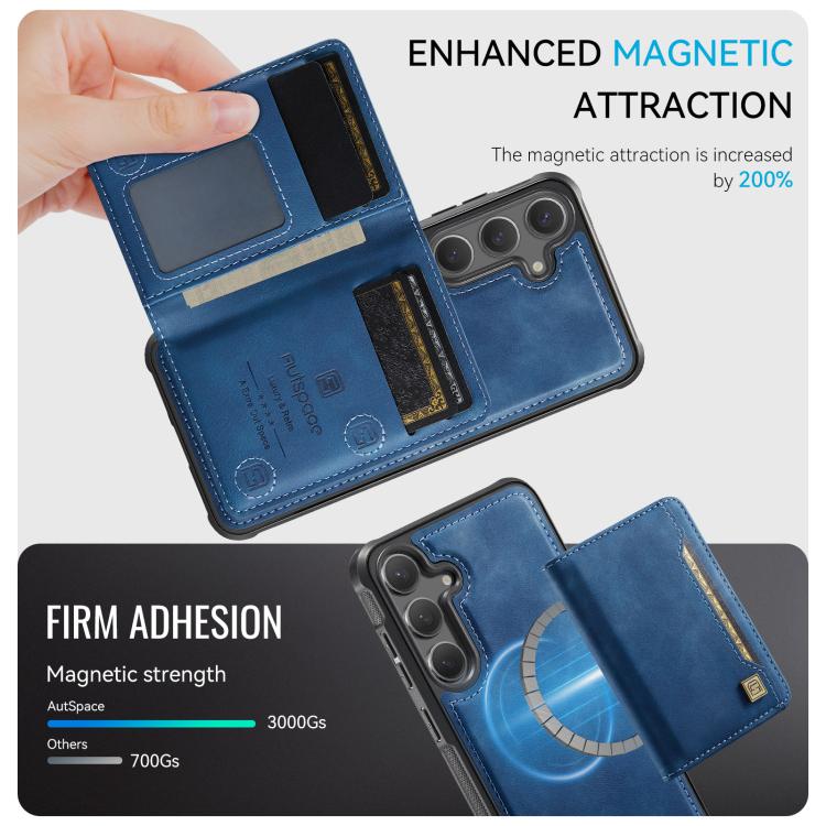 For Samsung Galaxy S26 5G AutSpace A13 MagSafe Magnetic RFID Flip Card Bag Phone Case