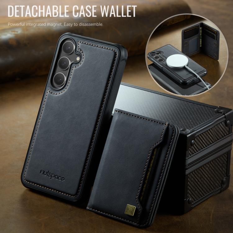 For Samsung Galaxy S26 5G AutSpace A13 MagSafe Magnetic RFID Flip Card Bag Phone Case