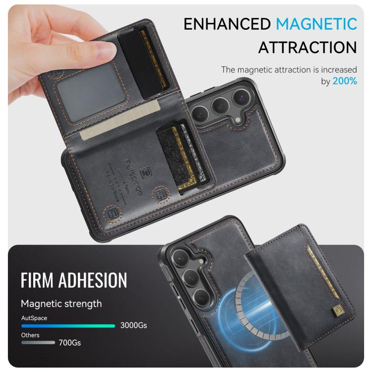 For Samsung Galaxy S26 5G AutSpace A13 MagSafe Magnetic RFID Flip Card Bag Phone Case