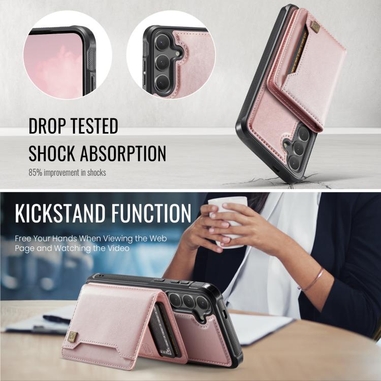 For Samsung Galaxy S26 5G AutSpace A13 MagSafe Magnetic RFID Flip Card Bag Phone Case