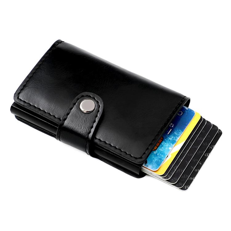 KB238 Oil Wax Texture RFID Aluminum Alloy Multi-card Wallet