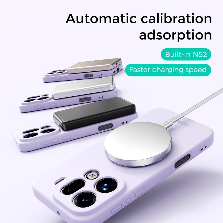For OPPO Find X9 Pro ABEEL Skin-friendly Feel Magnetic Liquid Silicone Phone Case with Holder