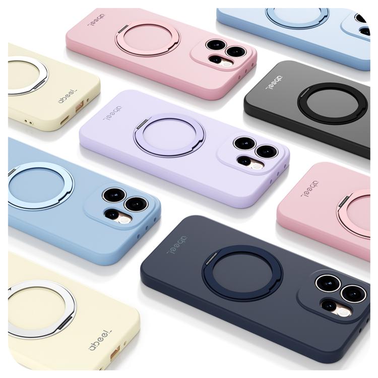 For OPPO Reno15 5G Global ABEEL Skin-friendly Feel Magnetic Liquid Silicone Phone Case with Holder