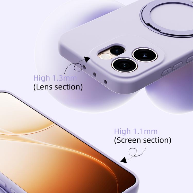 For OPPO Reno15 5G Global ABEEL Skin-friendly Feel Magnetic Liquid Silicone Phone Case with Holder