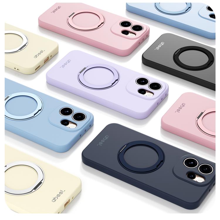 For OPPO Reno15 F 5G Global ABEEL Skin-friendly Feel Magnetic Liquid Silicone Phone Case with Holder