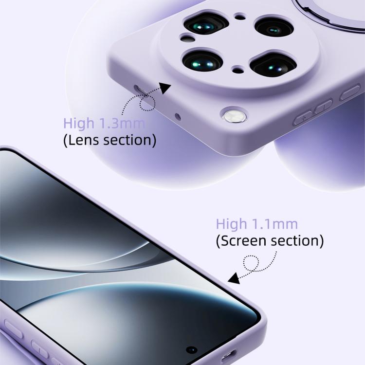 For OPPO Find X9 Ultra 5G ABEEL Skin-friendly Feel Magnetic Liquid Silicone Phone Case with Holder